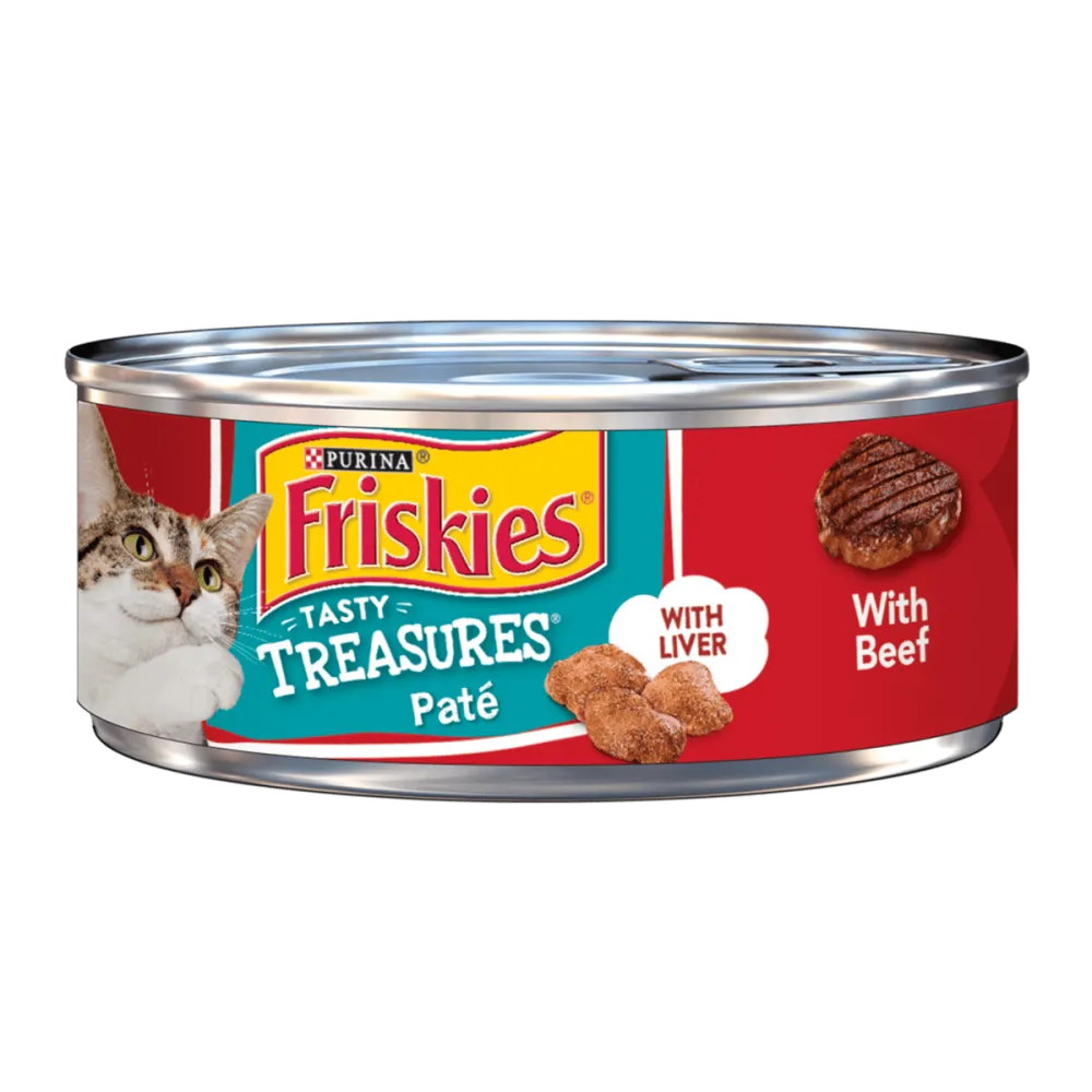 Friskies Tasty Treasures Paté With Beef Wet Cat Food