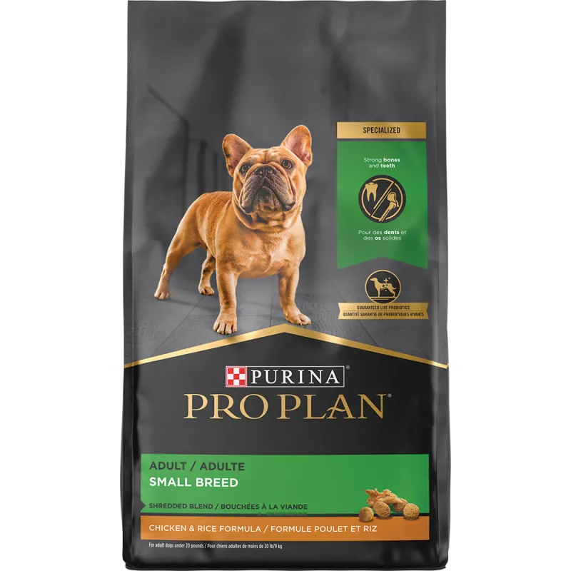 Pro Plan Adult Small Breed Shredded Blend Chicken & Rice Formula Dry Dog Food