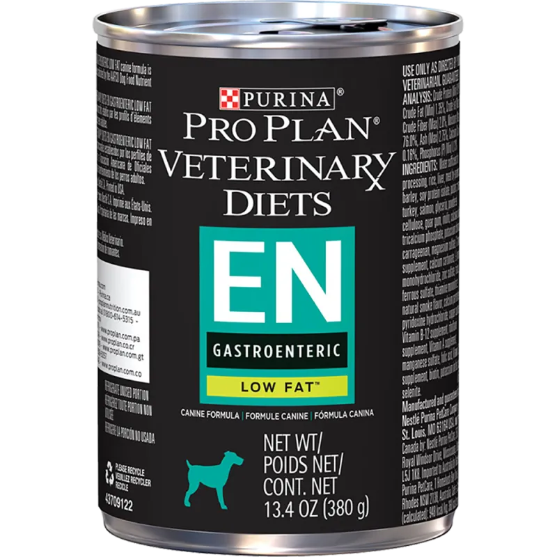 Fórmula canina baja en grasas gastroentérica Purina Pro Plan Veterinary Diets EN Gastroenteric Low Fat Canine Formula (en lata)