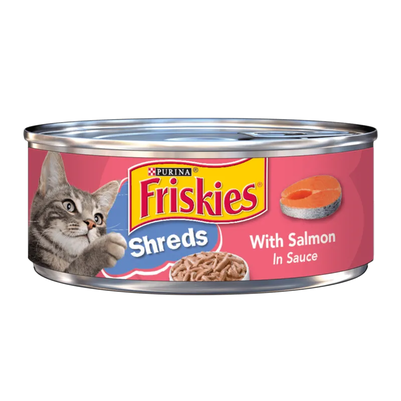 Friskies Shreds With Salmon In Sauce Wet Cat Food