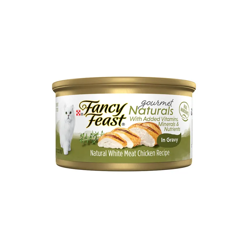 Alimento húmedo, natural y <i>gourmet</i> para gatos Fancy Feast de pollo en salsa preparada con jugo de cocción