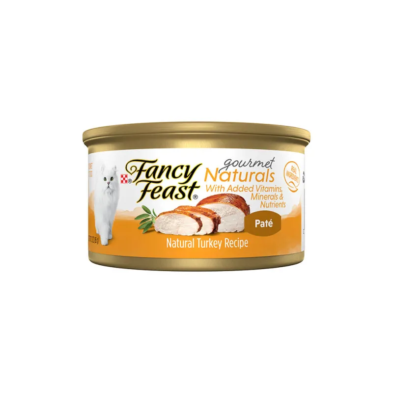 Alimento húmedo, natural y <i>gourmet</i> para gatos de pavo Fancy Feast