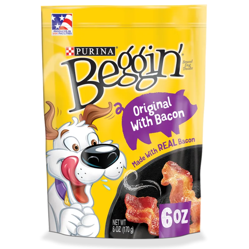 Bocadillos para perros Beggin’ originales con sabor a tocino