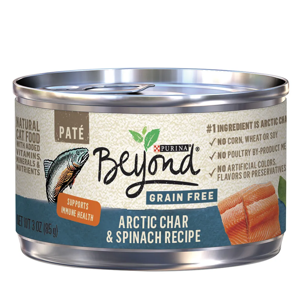 Beyond Grain Free Arctic Char & Spinach Recipe Paté Wet Cat Food