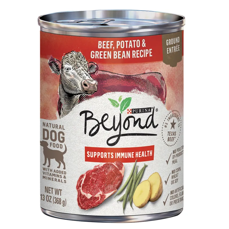 Alimento húmedo para perros Beyond, plato principal molido con receta de carne de res, papas y habichuelas