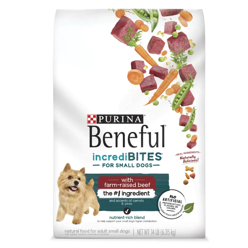 Beneful IncrediBites Small Dog Dry Food with Farm-Raised Beef 