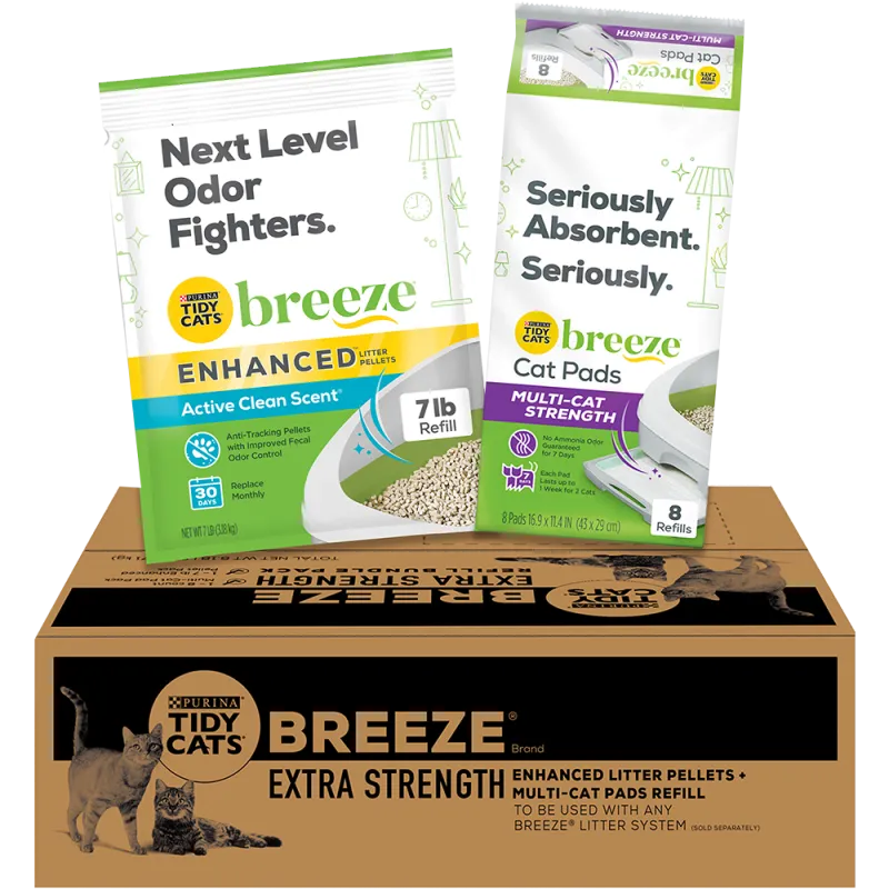 Tidy Cats® Breeze® Extra Strength Pads & Pellets Refill Bundle Pack