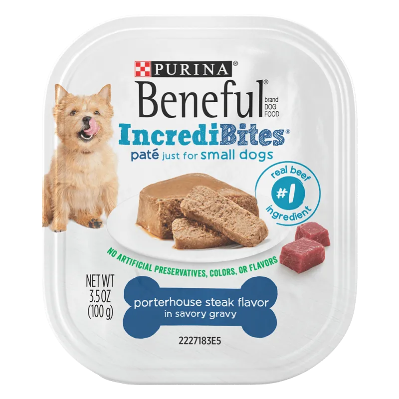 Beneful IncrediBites Paté Porterhouse Steak Flavor In Savory Gravy - Wet Small Dog Food​