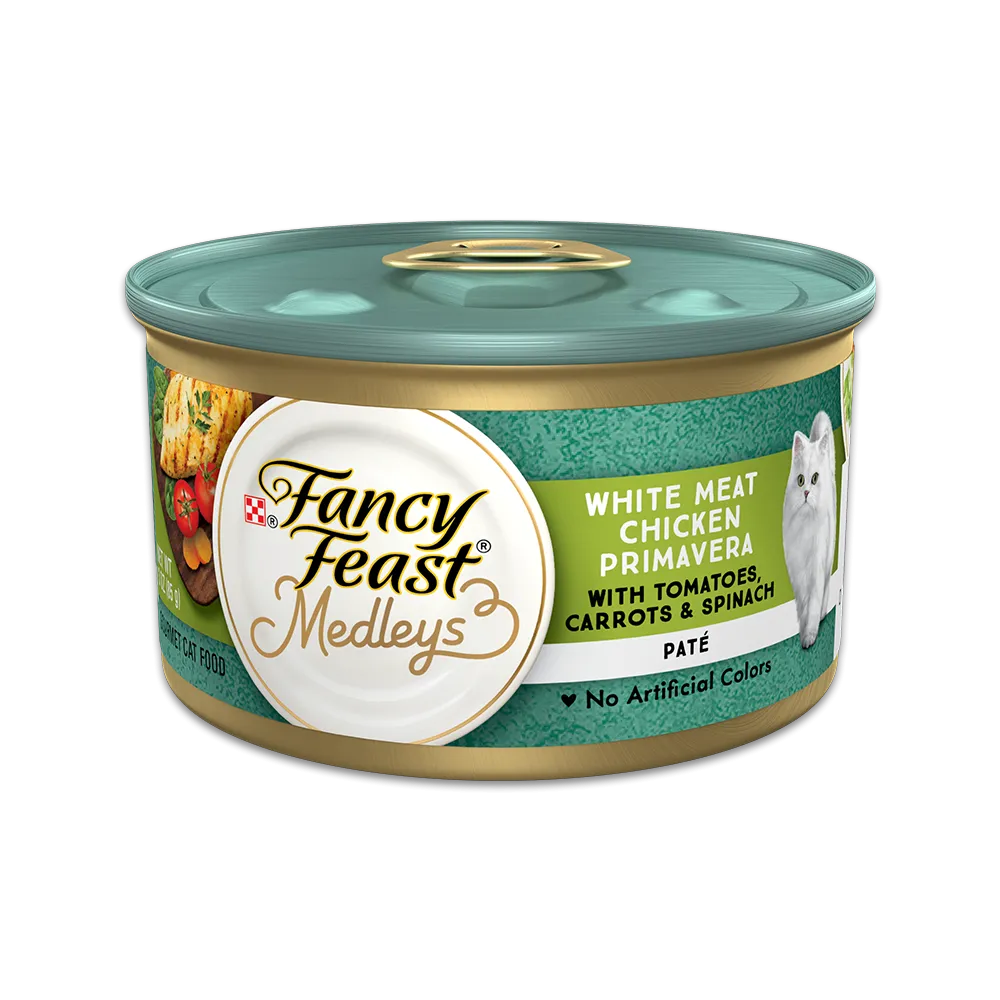Fancy Feast Medleys White Meat Chicken Primavera Paté With Tomatoes, Carrots & Spinach 