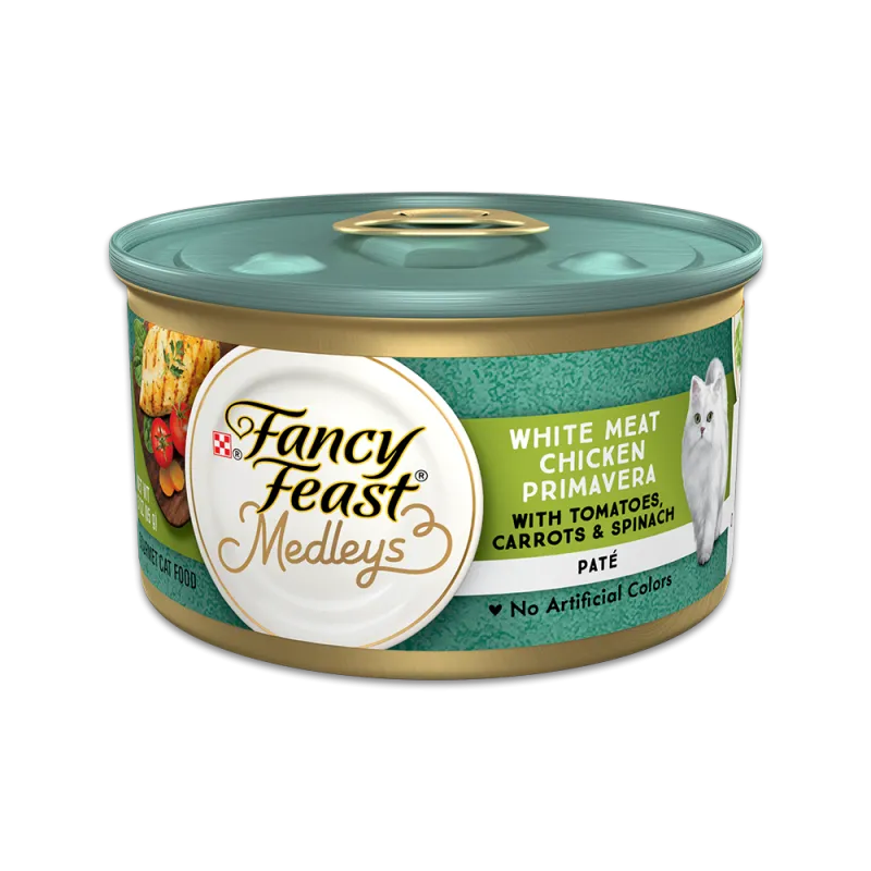 Fancy Feast Medleys White Meat Chicken Primavera Paté With Tomatoes, Carrots & Spinach 