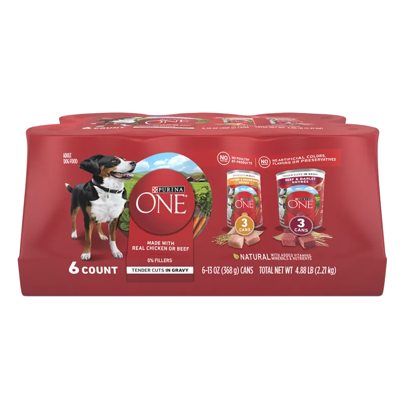 Purina ONE Tender Cuts Variety Pack – Chicken & Beef Wet Dog Food