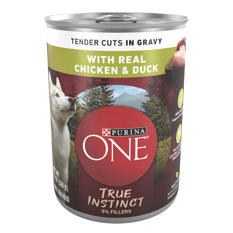 Purina ONE True Instinct Tender Cuts in Gravy Dog Food Formula With Real Chicken & Duck 