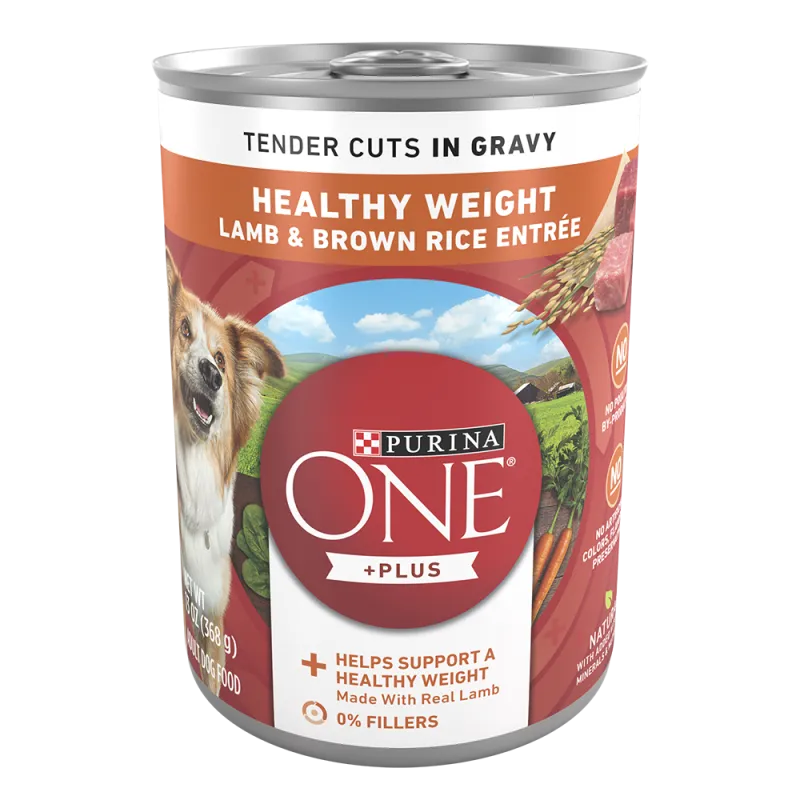 Purina ONE +Plus Healthy Weight Tender Cuts In Gravy Lamb & Brown Rice Entrée Wet Dog Food 