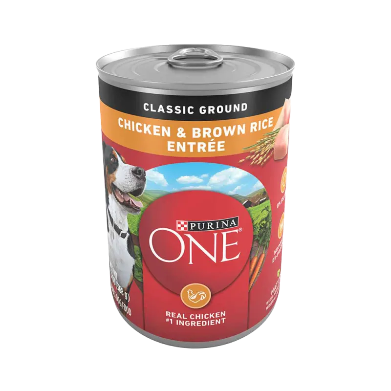 Purina ONE Chicken & Brown Rice Entrée Classic Ground Wet Dog Food 