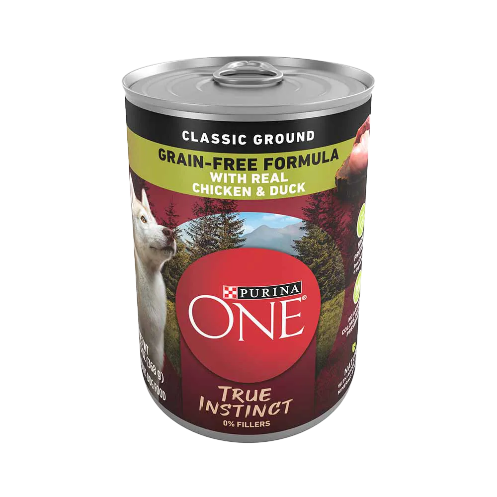 Purina ONE True Instinct Classic Ground Grain-Free Dog Food Formula With Real Chicken & Duck 