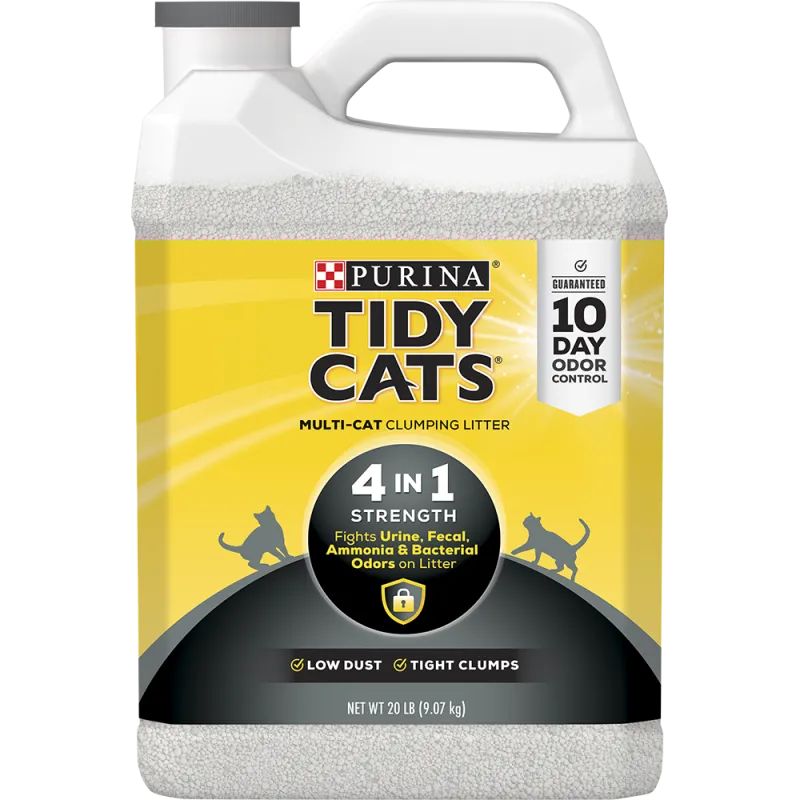 Arena aglomerante para gatos Tidy Cats® 4-in-1 Strength