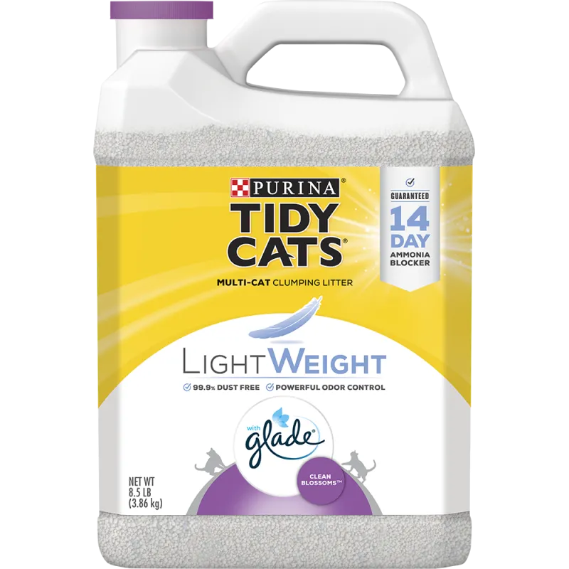 Arena liviana perfumada para gatos Tidy Cats® con Glade® Clean Blossoms™