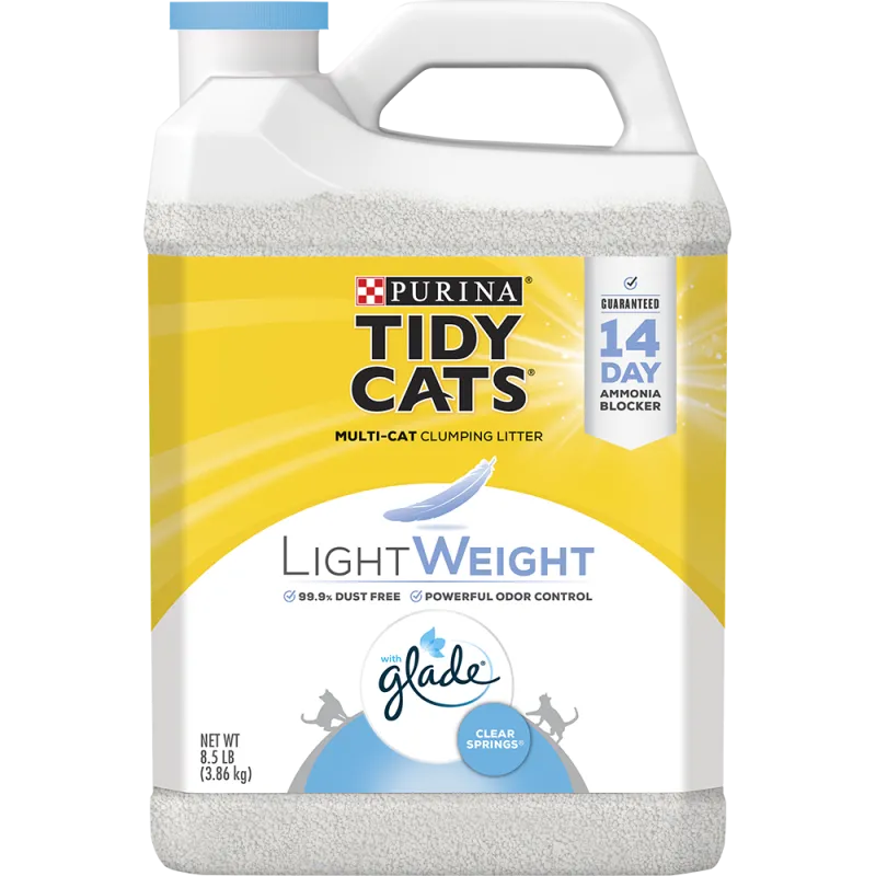 Arena liviana para gatos Tidy Cats® con Glade® Clear Springs®