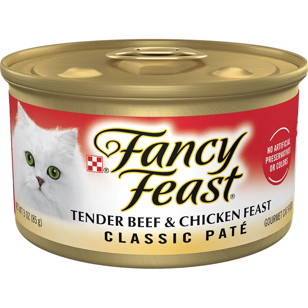 Fancy Feast Classic Paté Tender Beef & Chicken Feast Gourmet Wet Cat Food
