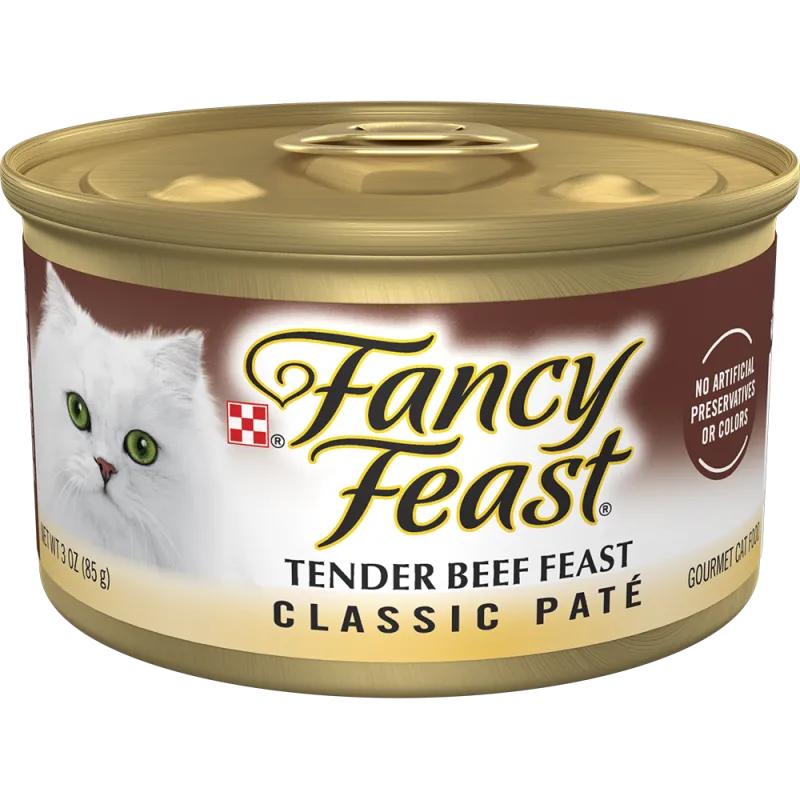 Fancy Feast Classic Paté Tender Beef Feast Gourmet Wet Cat Food