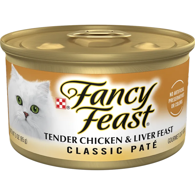 Fancy Feast Classic Paté Tender Chicken and Liver Feast Gourmet Wet Cat Food