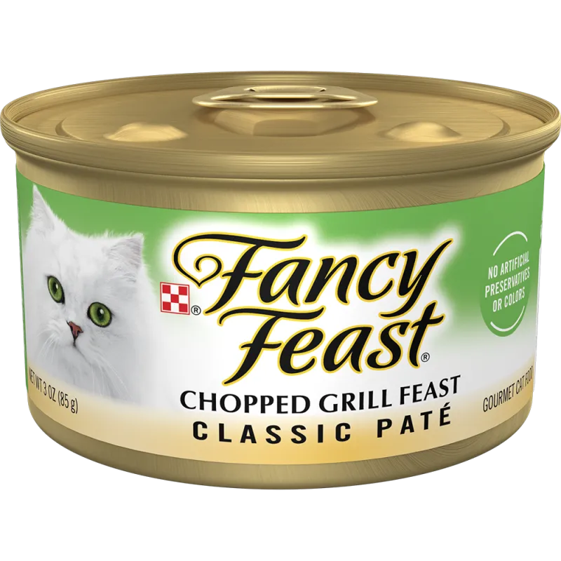 Fancy Feast Classic Paté Chopped Grill Feast Gourmet Wet Cat Food