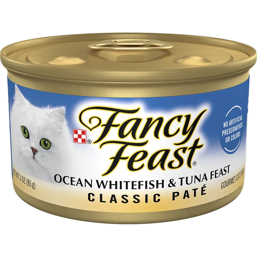 Fancy Feast Classic Paté Ocean Whitefish & Tuna Feast Gourmet Wet Cat Food