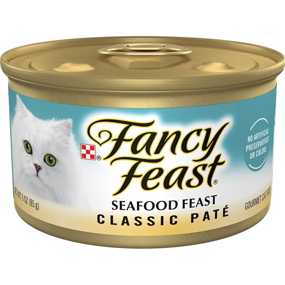 Fancy Feast Classic Paté Seafood Feast Gourmet Wet Cat Food