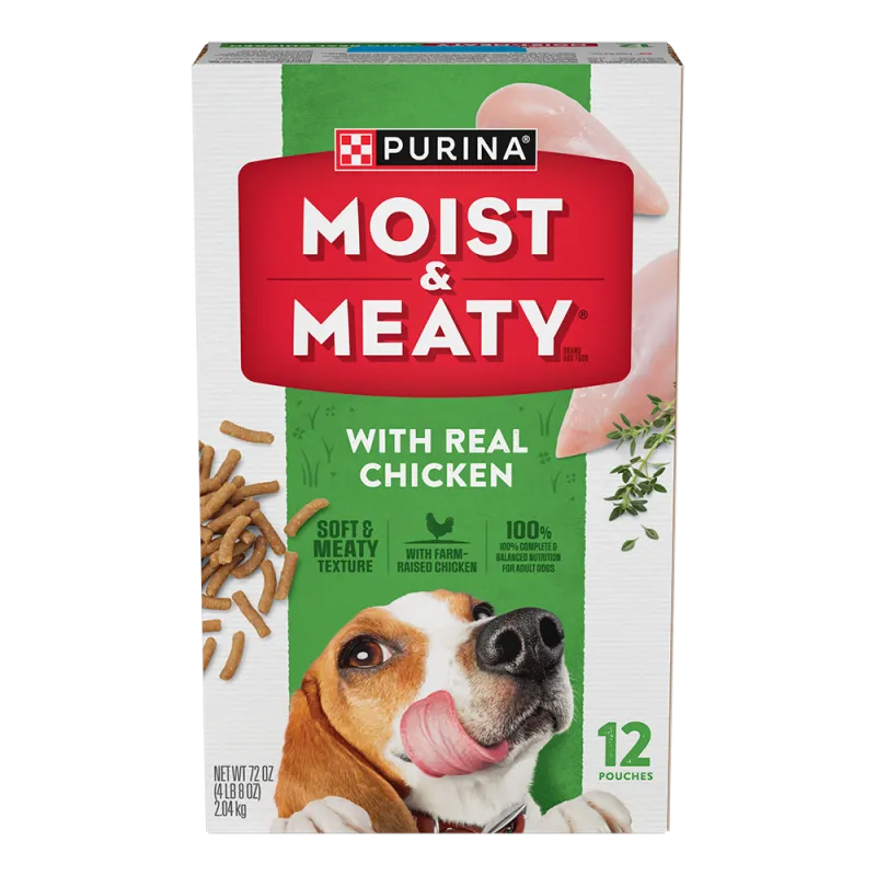 Purina Moist & Meaty con carne real de pollo