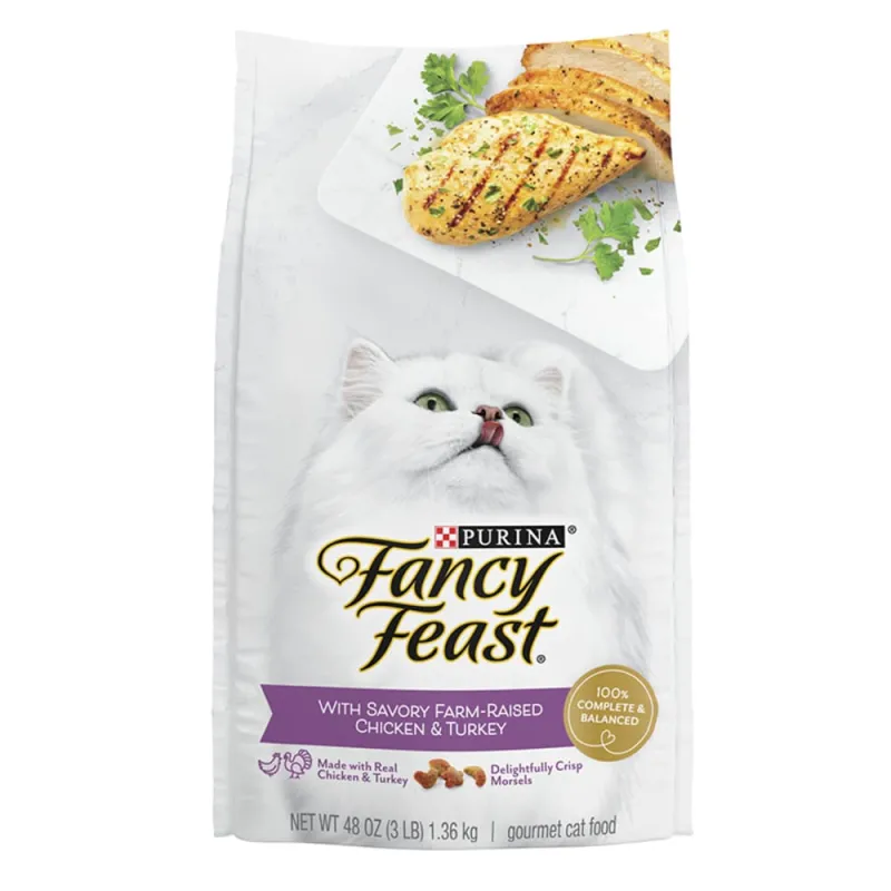 Alimento seco de pollo y pavo sabrosos para gatos de Fancy Feast gourmet