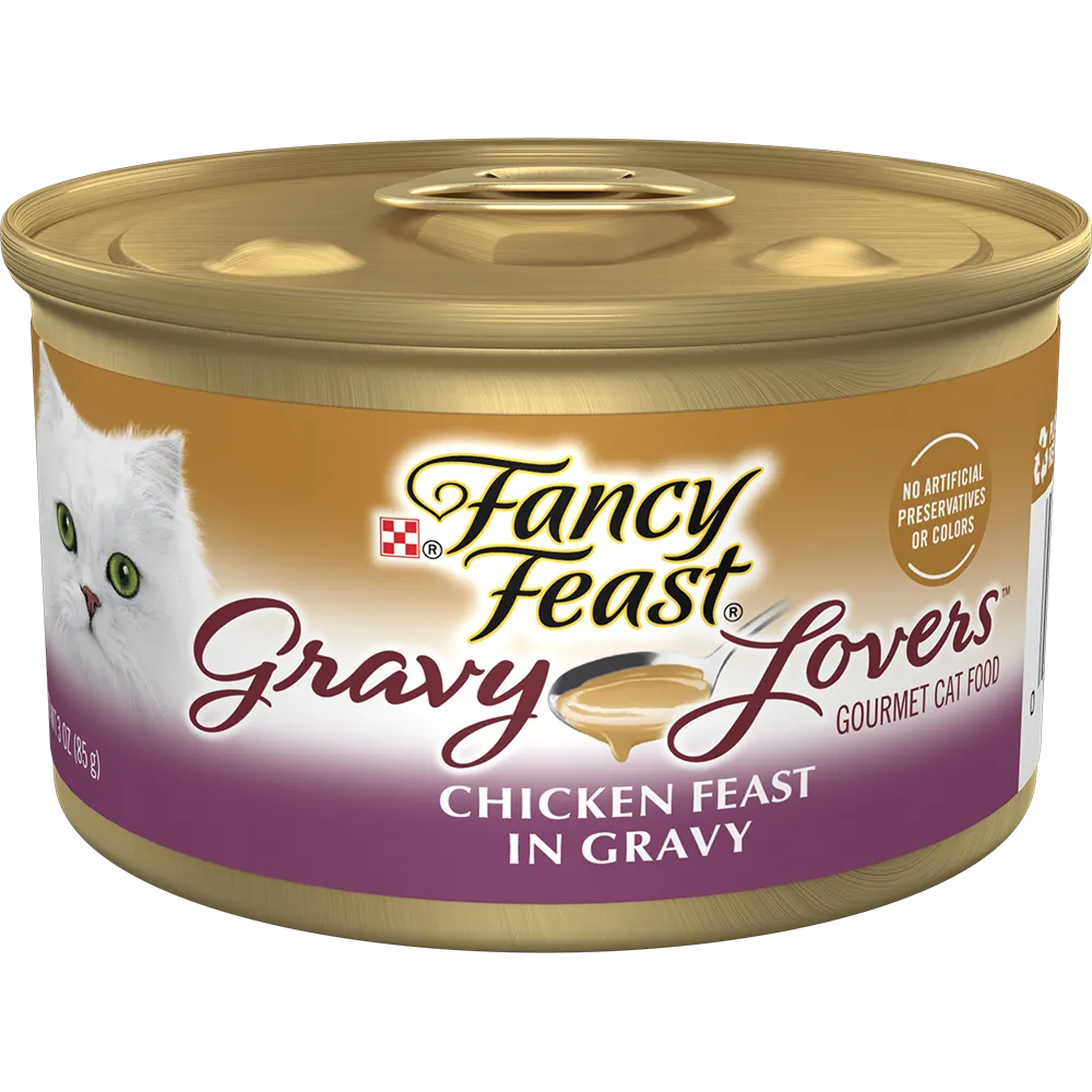 Alimento <i>gourmet</i> para gatos Purina Fancy Feast Gravy Lovers sabor a pollo en salsa preparada con jugo de cocción