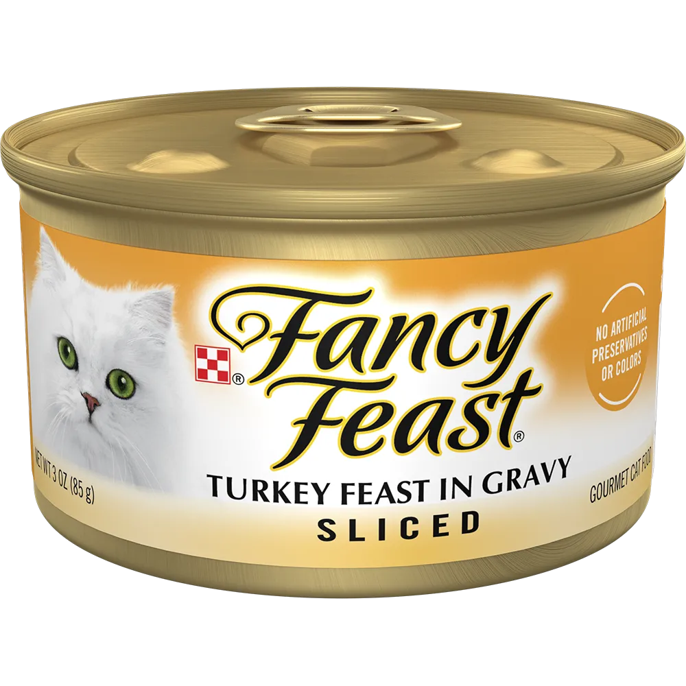 Alimento húmedo para gatos Purina Fancy Feast de pavo en trozos en salsa preparada con jugo de cocción