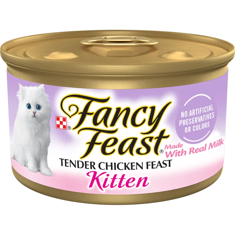 Alimento húmedo para gatitos Fancy Feast Gatitos paté de festín de pollo tierno