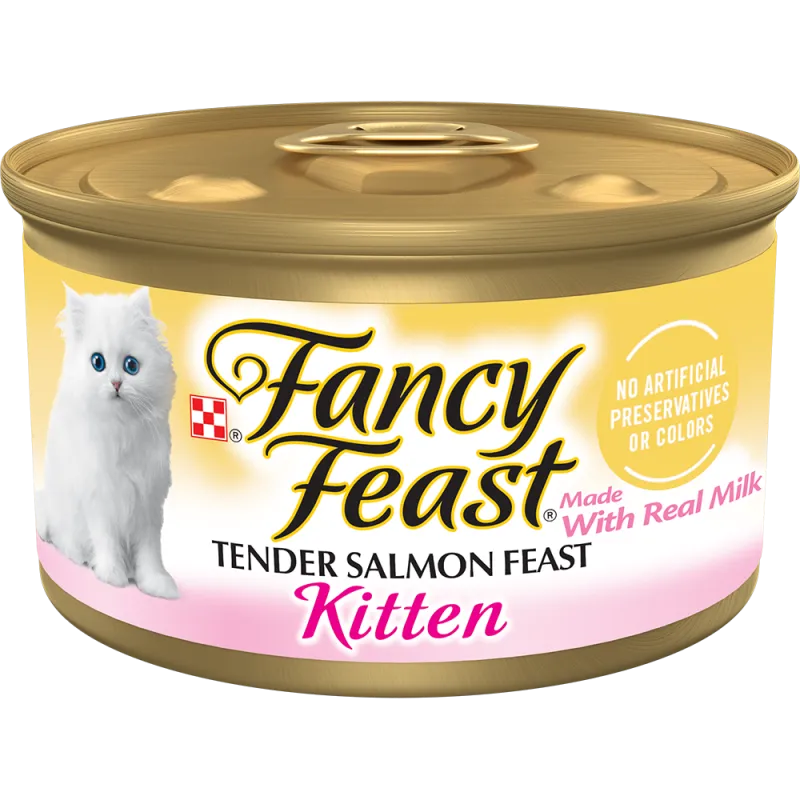 Alimento húmedo para gatitos Fancy Feast Gatitos paté de festín de salmón tierno