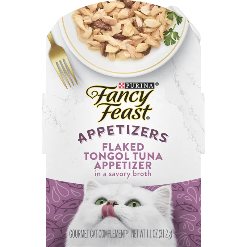 Purina Fancy Feast Appetizers Grain Free Cat Food Flaked Tongol Tuna Appetizer Cat Food Topper