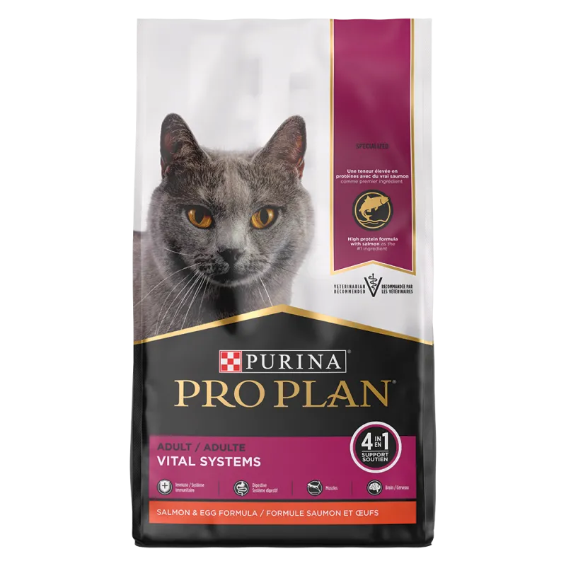 Purina Pro Plan Vital Systems Salmon & Egg Formula 4-in-1 Adult Dry Cat Food