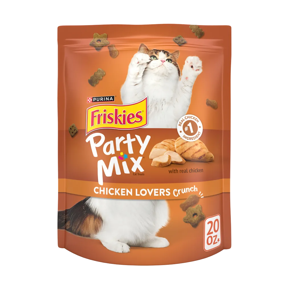 Friskies Party Mix Chicken Lovers Crunch With Real Chicken Cat Treats
