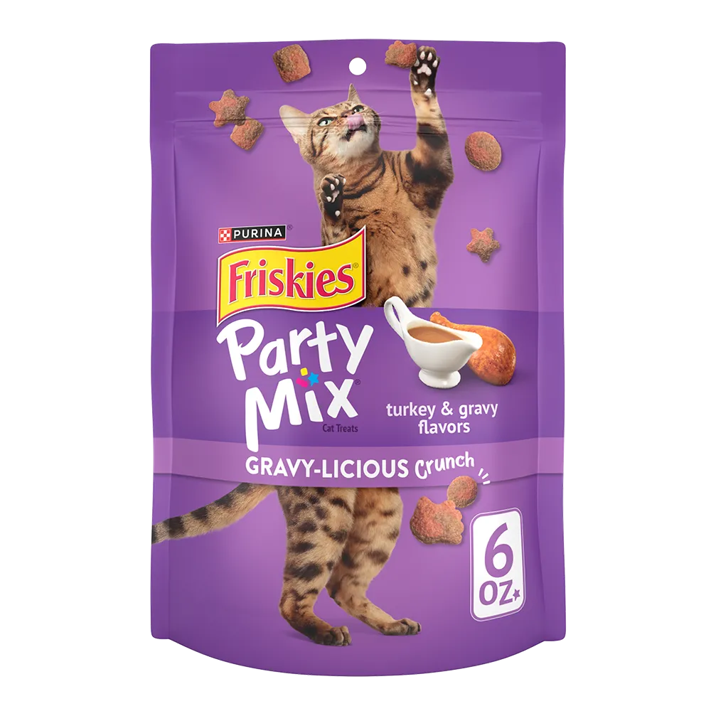 Friskies Party Mix Gravy-licious Turkey & Gravy Flavors Cat Treats
