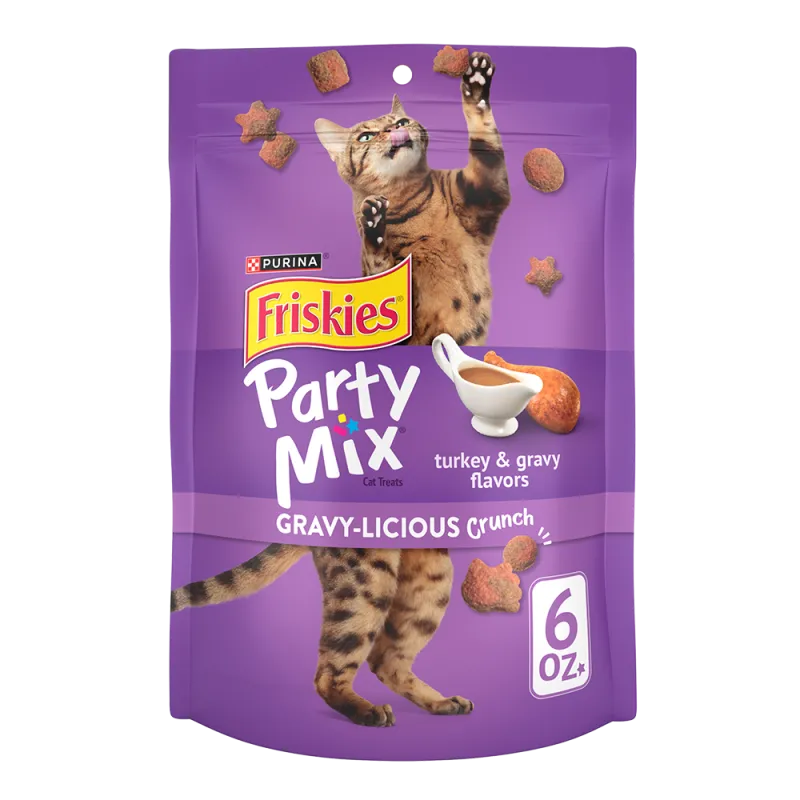 Friskies Party Mix Gravy-licious Turkey & Gravy Flavors Cat Treats