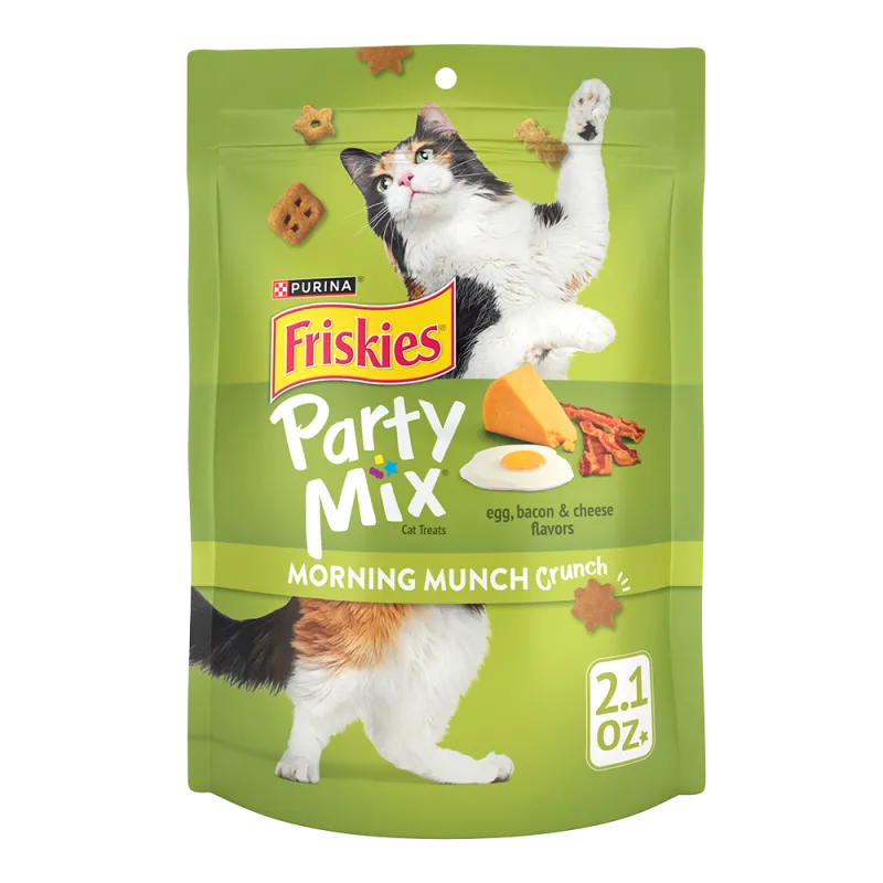 Friskies Party Mix Morning Munch Crunch Egg, Bacon & Cheese Flavors Cat Treats