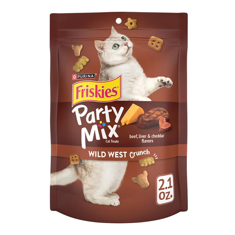 Friskies Party Mix Wild West Crunch Beef, Liver & Cheddar Flavors Cat Treats