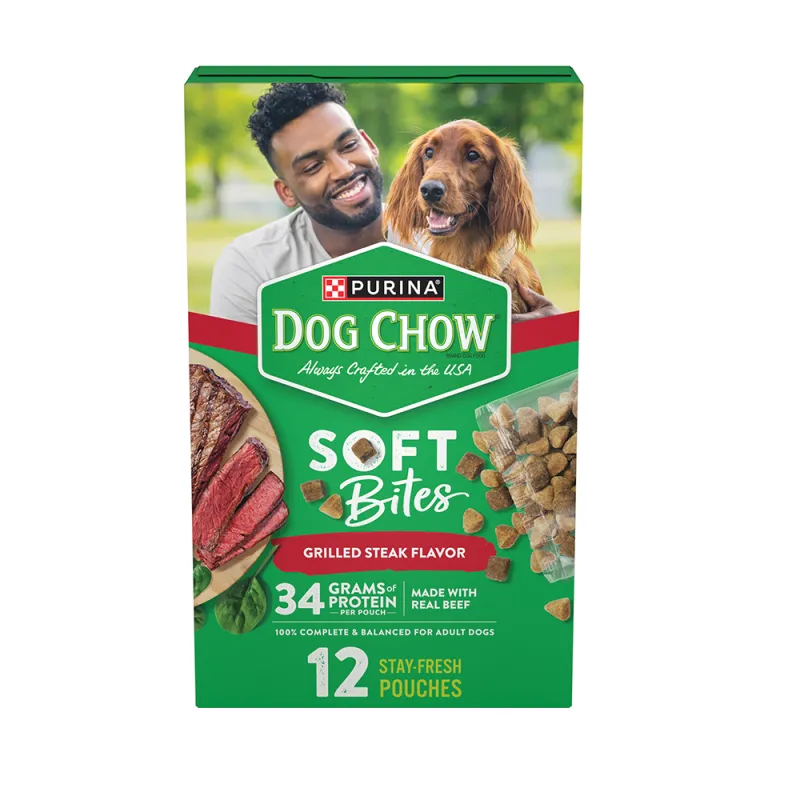 Purina Dog Chow Soft Bites Grilled Steak Flavor Soft Dog Food