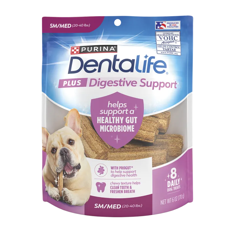 Bocadillos DentaLife Plus Digestive Support para perros pequeños y medianos