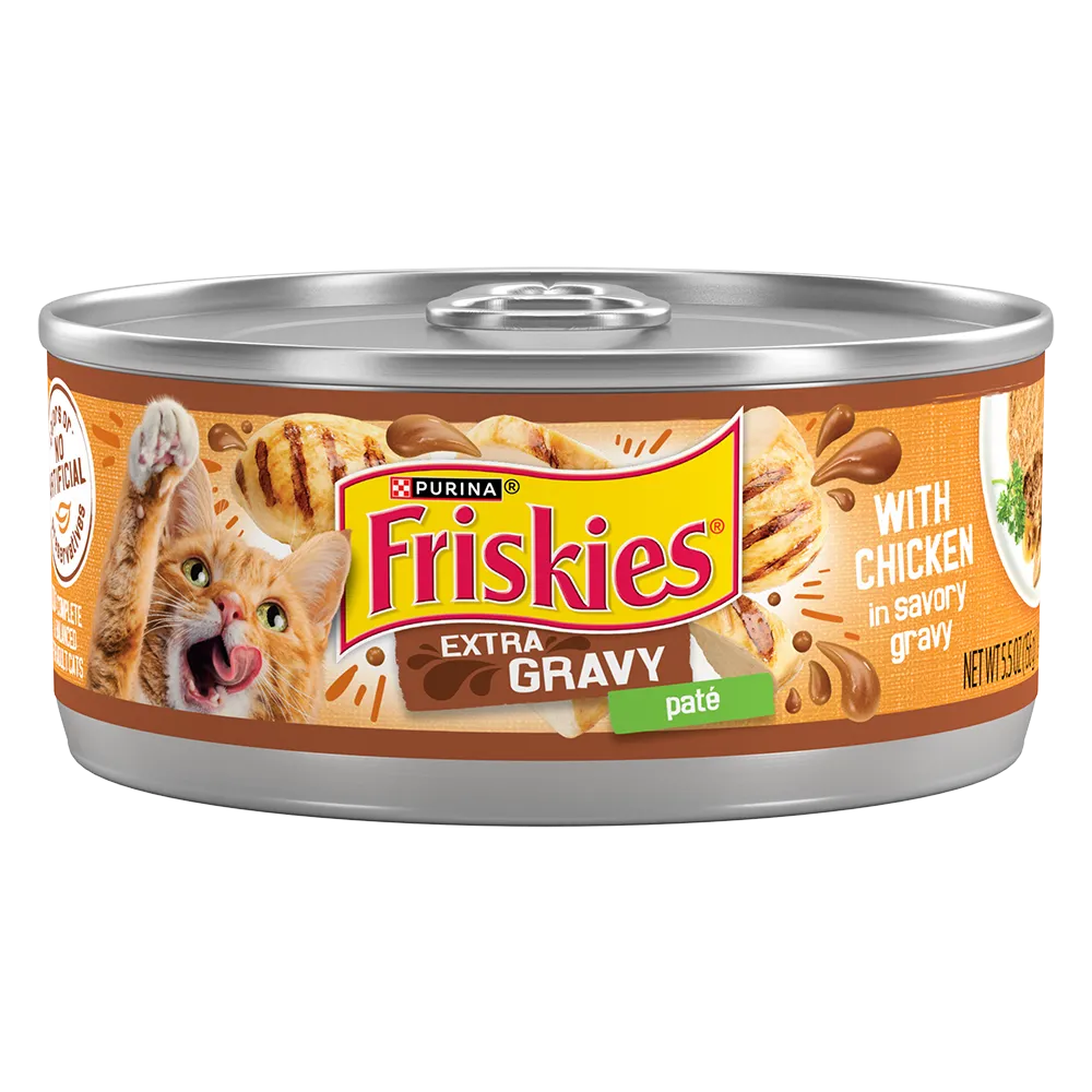 Friskies Extra Gravy Paté With Chicken In Savory Gravy Wet Cat Food