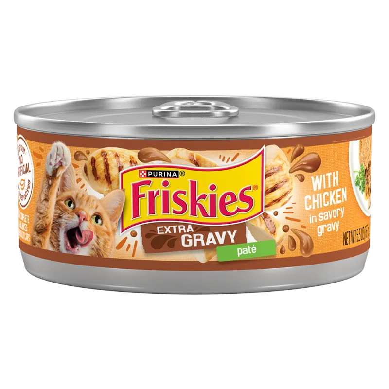 Friskies Extra Gravy Paté With Chicken In Savory Gravy Wet Cat Food