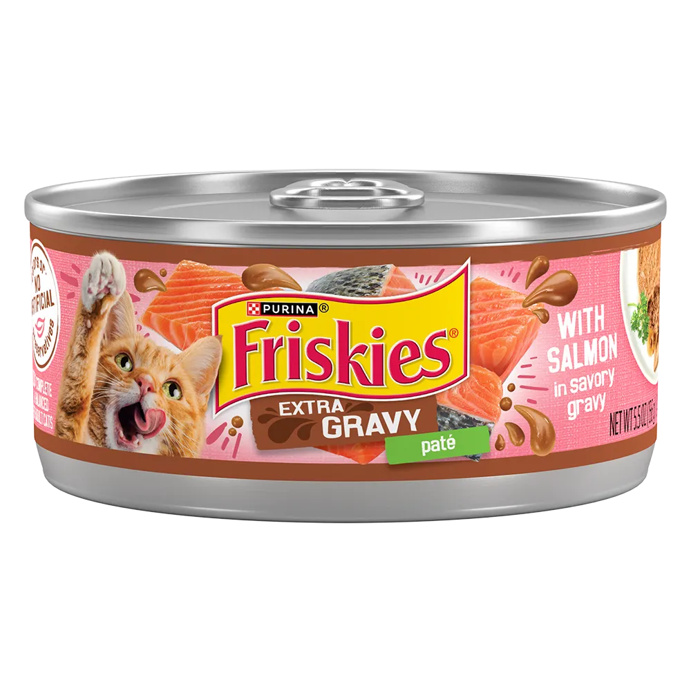 Friskies Extra Gravy Paté With Salmon In Savory Gravy Wet Cat Food