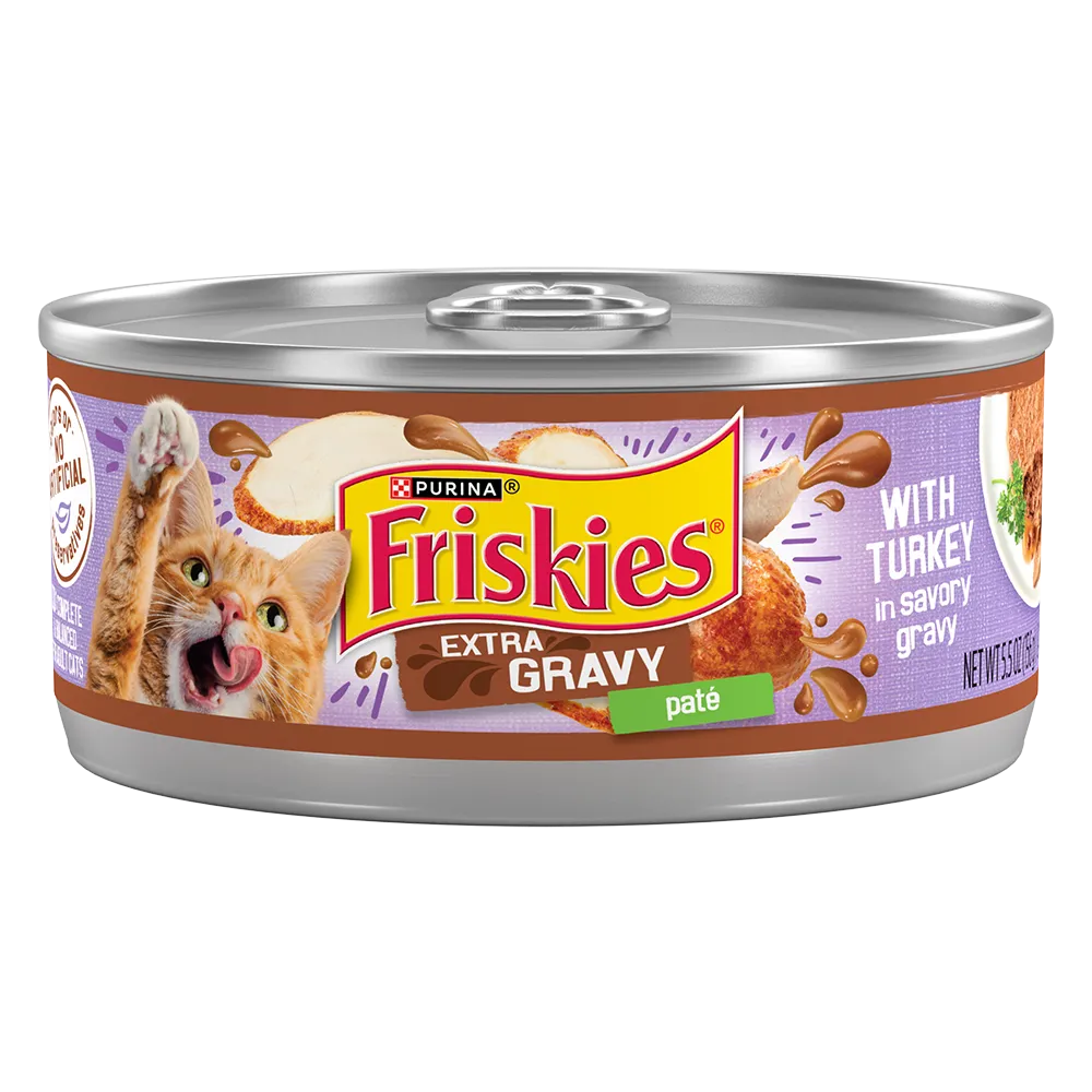 Friskies Extra Gravy Paté With Turkey In Savory Gravy Wet Cat Food