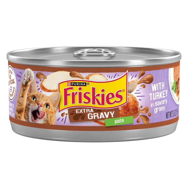 Friskies Extra Gravy Paté With Turkey In Savory Gravy Wet Cat Food