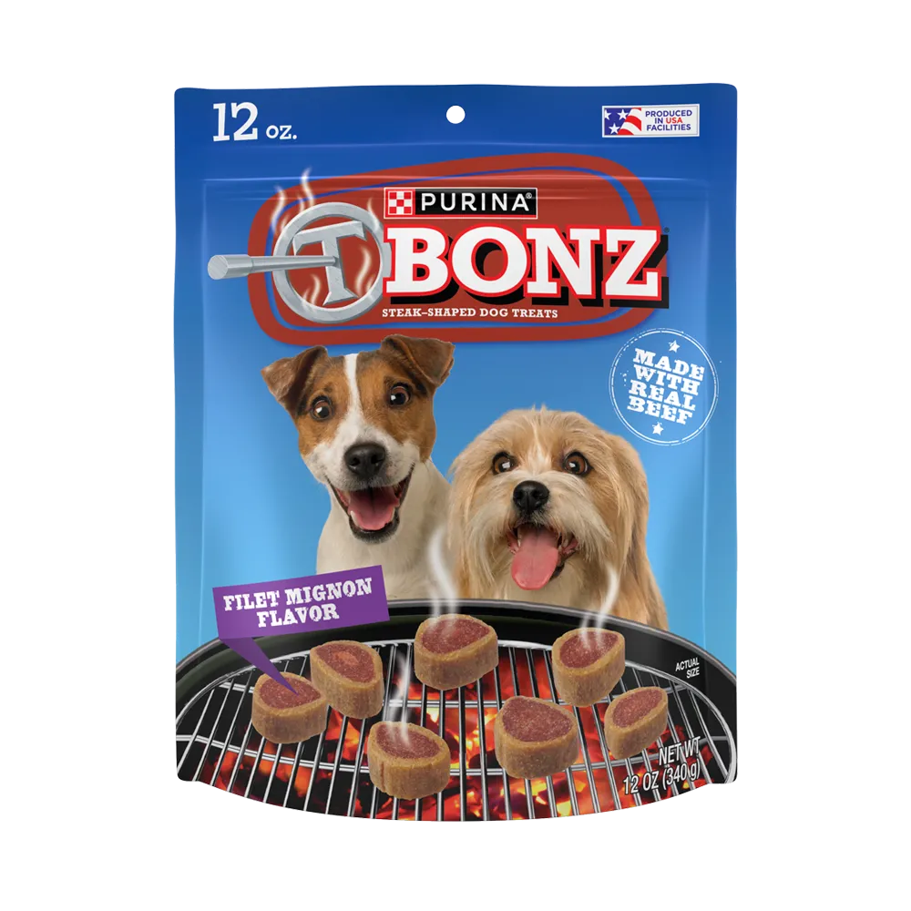 T-Bonz Filet Mignon Flavor Steak-Shaped Dog Treats