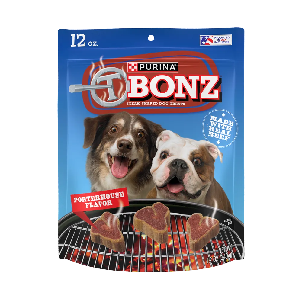 T-Bonz Porterhouse Flavor Steak-Shaped Dog Treats